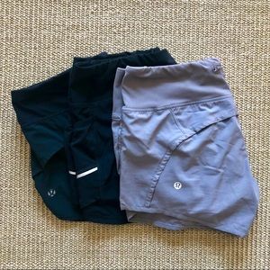 lot of 2 lululemon shorts and 1 athletic short